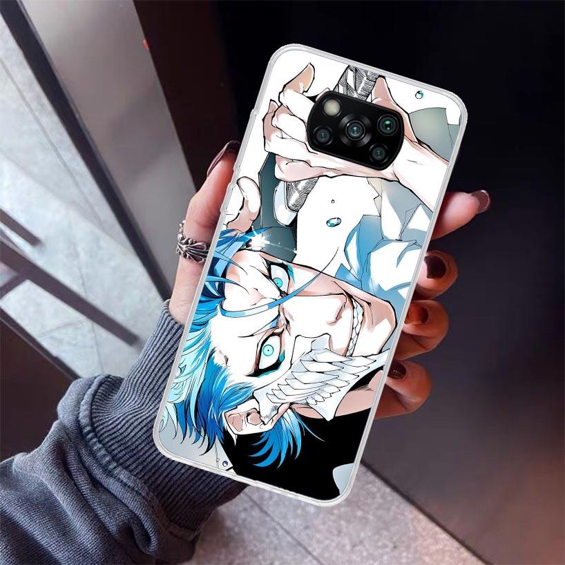 Grimmjow 6 Bleach Phone Case For Xiaomi Poco X7 X6 X5 Pro F7 Ultra Redmi 15C 15 13 13C 12 12C 10 10A 10C 9 9A 9C 9T Shell Poco X