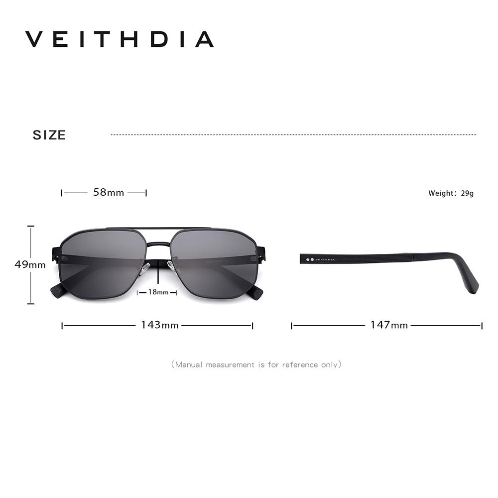 VEITHDIA Brand Vintage Sunglasses For Men Women Polarized UV400 Lens Outdoor Driving Eyeglasses For Male,Fashion Eyewear 8280