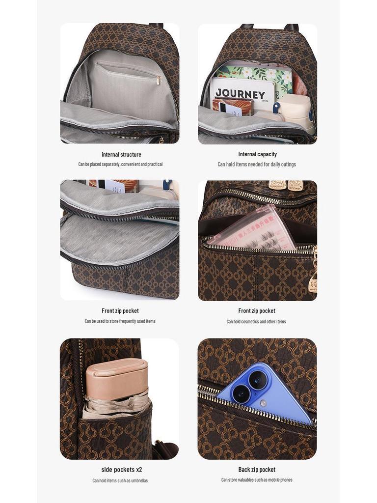 Women's Retro Print Backpack 2025 - High-Quality, Casual Travel Fashion