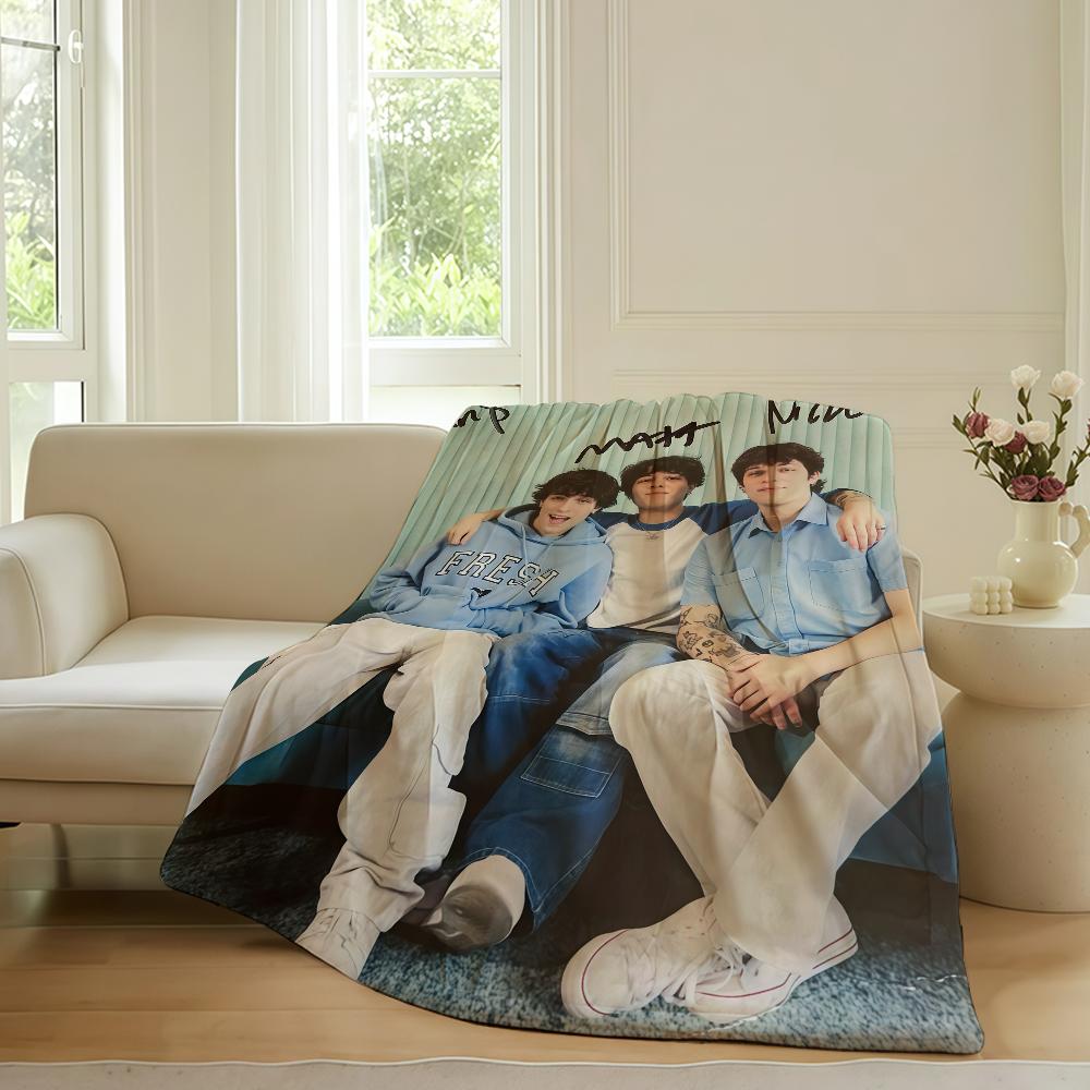 

Internet celebrity S Sturniolo T Triplets Blanket For Sofa Office Bed Plane Travel Sleep Read Relax Camping Soft And Warm 150x180cm