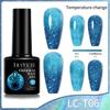 LILYCUTE 7ml Thermal Gel Nail Polish 3 Layers Temperature Shiny Color Changing Semi Permanent Soak Off UV Gel Polish Varnish Base Top Gel Nail Art DIY