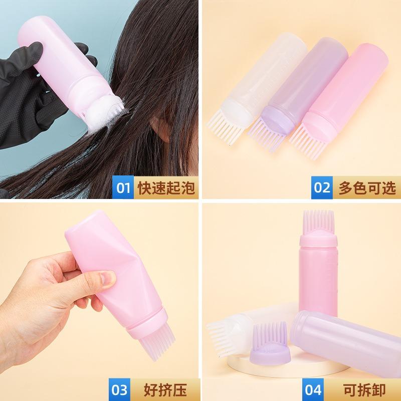 3 Colors Hair Dye Applicator Brush Bottles Dyeing Shampoo Bottle Oil Comb Hair Dye Bottle Applicator Hair Coloring Tools Styling