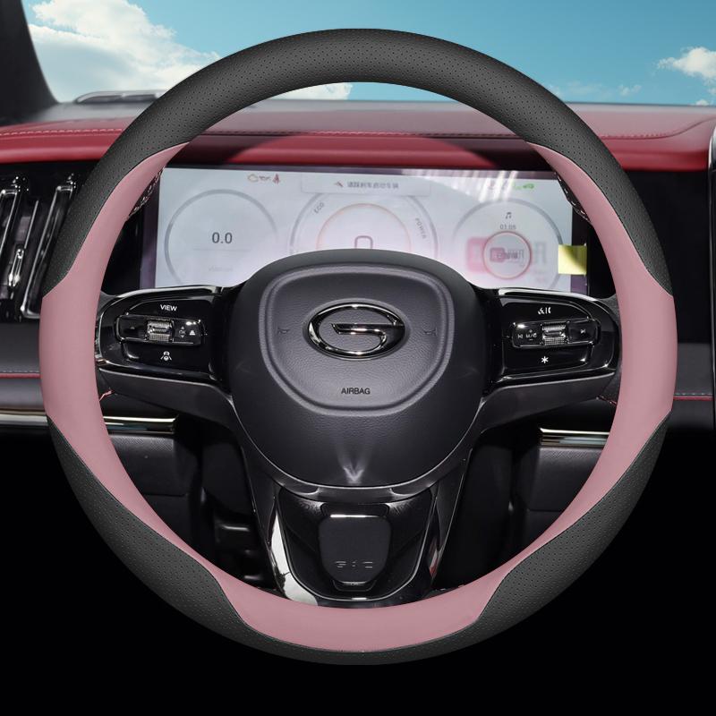 For GAC Trumpchi M8 2025 Leather Car Steering Wheel Covers Ultra-thin Sweat-absorbing Handle Cover Interior Accessories