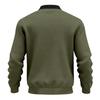 Men's Color Jacket with Zipper Front and Collar Casual Flight Jacket for Everyday Wear