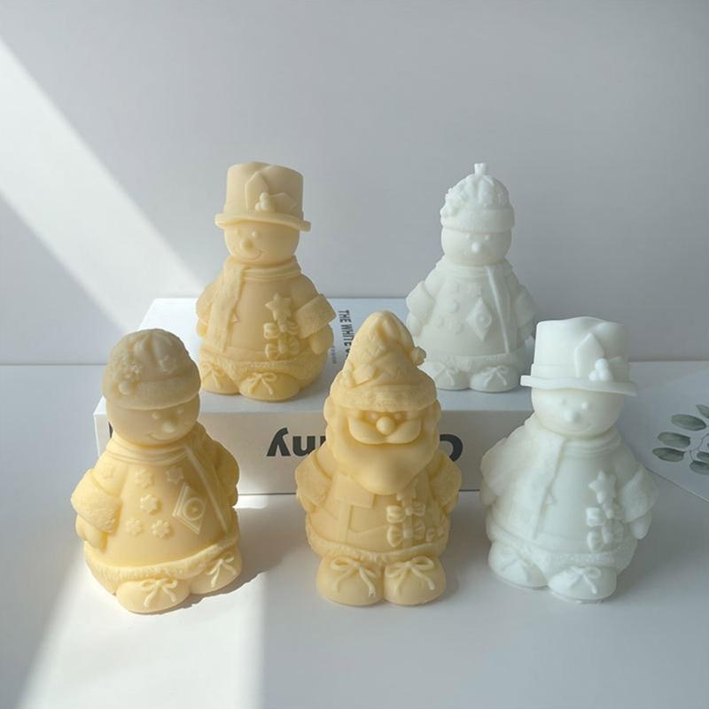 Old Man Snowman Decoration Candle Silicone Mold Resin Epoxy Christmas Crafts DIY Ornament Jewelry Candle Making Tool