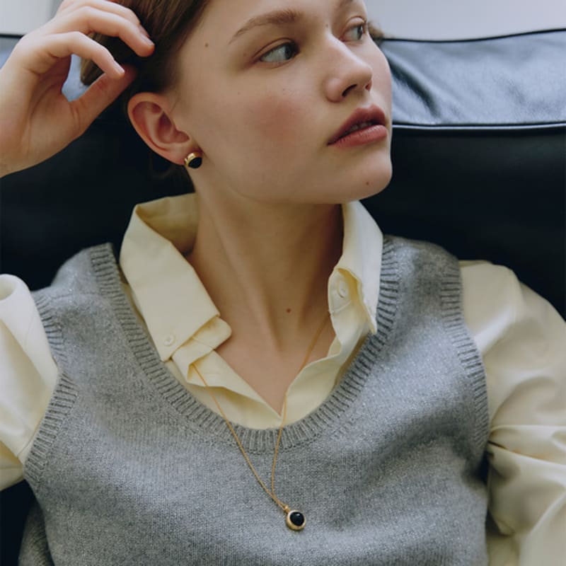 VINTAGE HOLLYWOOD Dusky Orb Necklace_VH2579NE004M