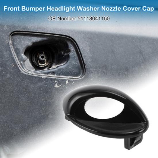 Front Right Side Bumper Headlight Washer Nozzle Cover Cap for BMW M3 Gloss Black
