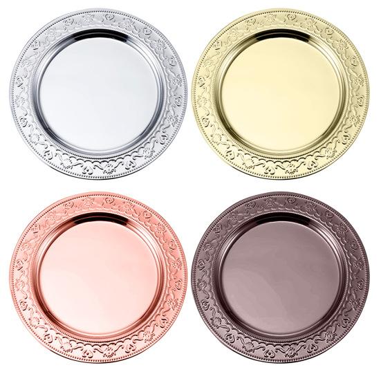 Stackable Dinner Plate Mirror Polish Stainless Steel Western Steak Serving Dish Kitchen Gadget