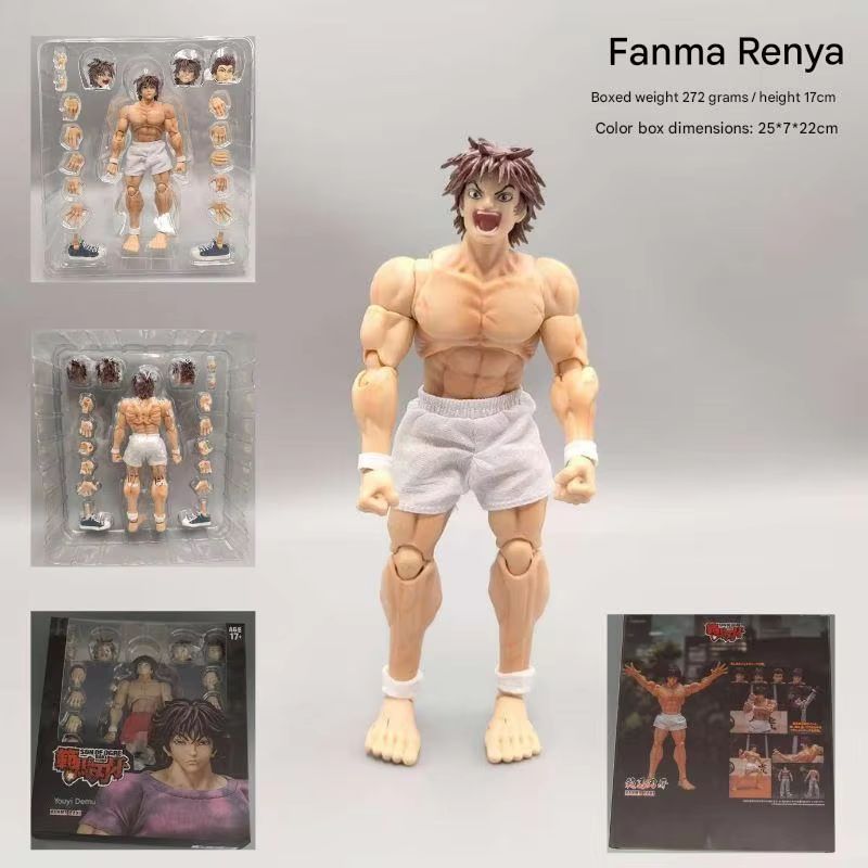 17cm Baki Hanma 1/12 Articulated Anime Figure Model Statue