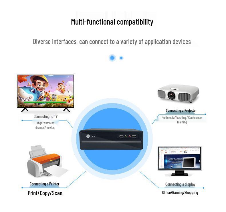 Portable Mini Desktop Office Computer