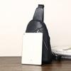 New Men's Leather Chest Bag, Large Capacity Crossbody Bag, Trendy and Versatile Outdoor Casual Retro Single Shoulder Men's Backpack