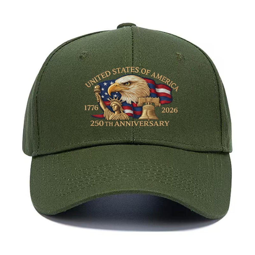 Trucker Hat Adjustable Us 250th Anniversary Cap Anniversary Tribute Hat Historic Embroidered Sunshade Cap For Patriotic Citizens