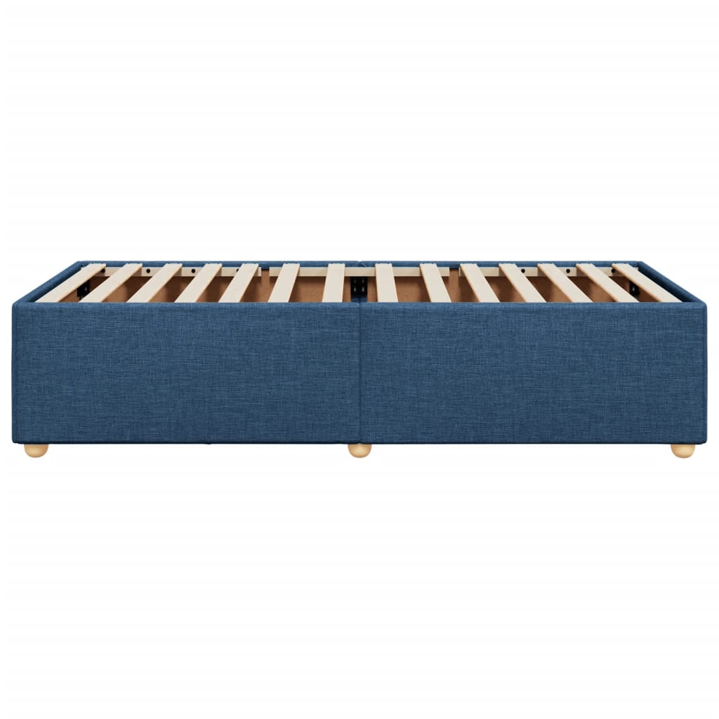 Bed Frame without Mattress Blue 90 x 190 cm Fabric