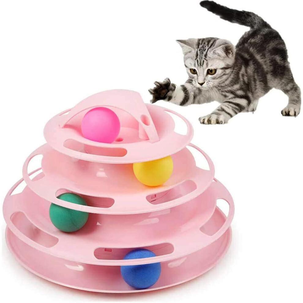 Cats Happy Mood With Interactive Cat Toy, Safe Materials Promote Healthier Play, Non-Slip Base Ensures Stability And Safety During Chase Ball Fun