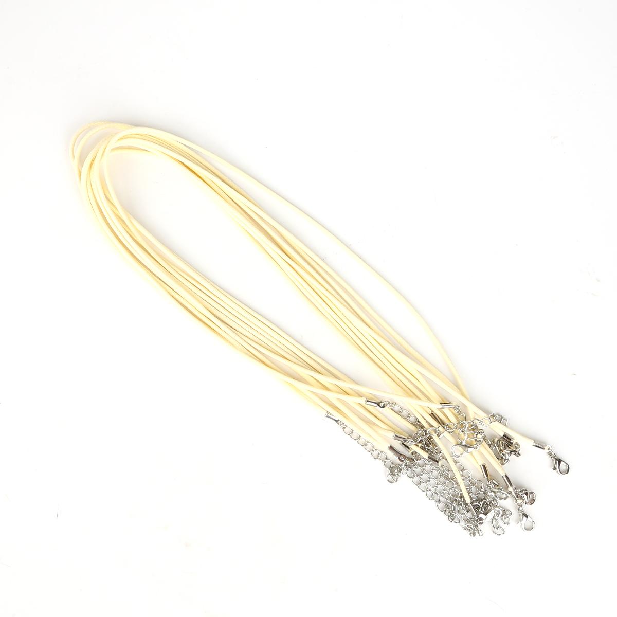 

Кожаный шнур из искусственной кожи, веревка-омар для ожерелья и подвески «сделай сам», подвески ручной работы, фурнитура 2mm x 45cm 5pcs слоновая кость