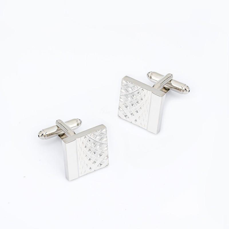 Square Smooth Patterned Metal Cufflinks High-end Men s Shirts CL-0286