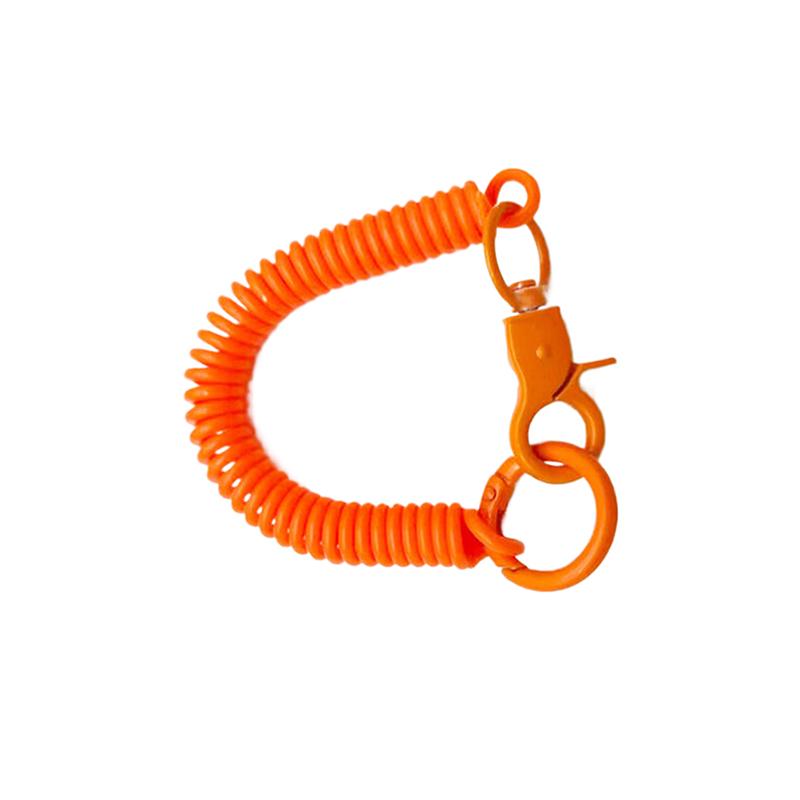 Colorful Lobster Clasp Id Card Holder Lanyard Keyring Anti-Lost Spring Rope Retractable Keychain Mobile Phone Chain