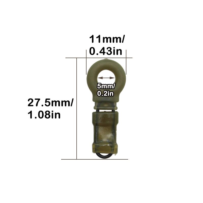 10 Set Karpfenangelzubehör Running Rig Clips Heli Chod Rig Ring Clips Schnellwechsel Clip für Karpfenangeln Helikopter Rig Tackle