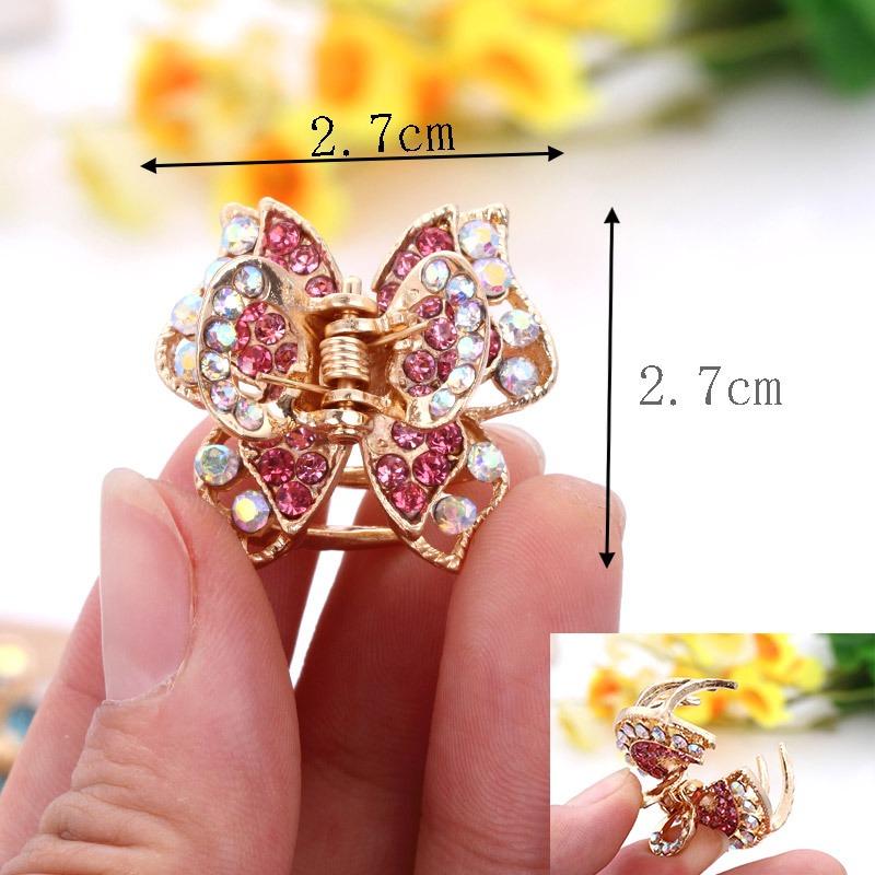 Pinces à Cheveux Petites Exquises Diamant d'Eau Pinces Hautes Pinces à Frange Pinces à Cheveux Arrière de la Tête Coiffure pour Enfants Petites Pinces Hautes