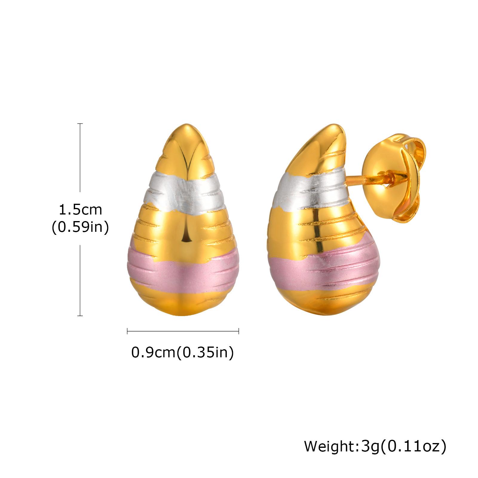 

Vnox Water Drop Earring Three Color Lightweight Jewelry For Women Girls,Stainless Steel Teardrop Design Fashion Puncture Earring