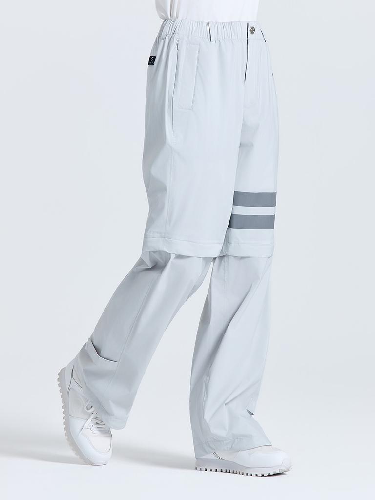 CHALLENGER Women'S Rain Shield 2-Way Detachable Hem Rain Pants Light Grey