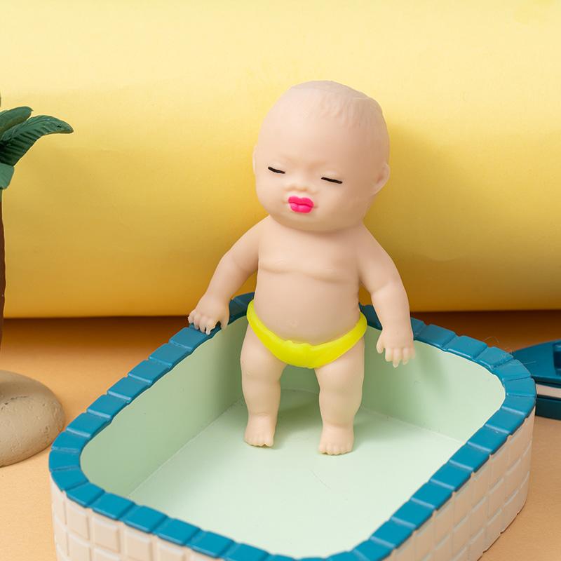 Funny Doll Squishy Toys Simulation Baby Squeeze Fidget Toy Slow Rebound Sensory Stress Relief Pinch Spoof Novelty Toy Gift Idea