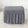 Universal Ottoman Cover Solid Color Ottoman Protector with Skirt Footrest Slipcover  Dining Room