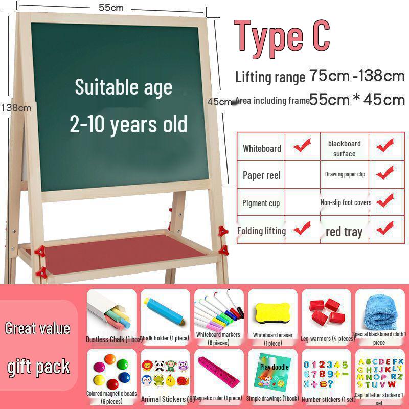 Kinder Staubfreie Abwischbare Tafel Staffelei & Wandaufkleber Zeichenbrett