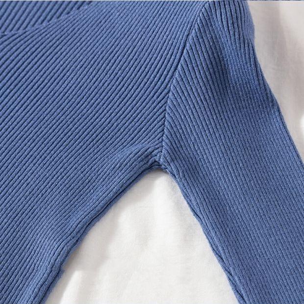 Dámský podzimní a zimní svetr s výstřihem do V, elastický, slim, všestranný, velká velikost, pletený pulovr s dlouhým rukávem, základní svetry