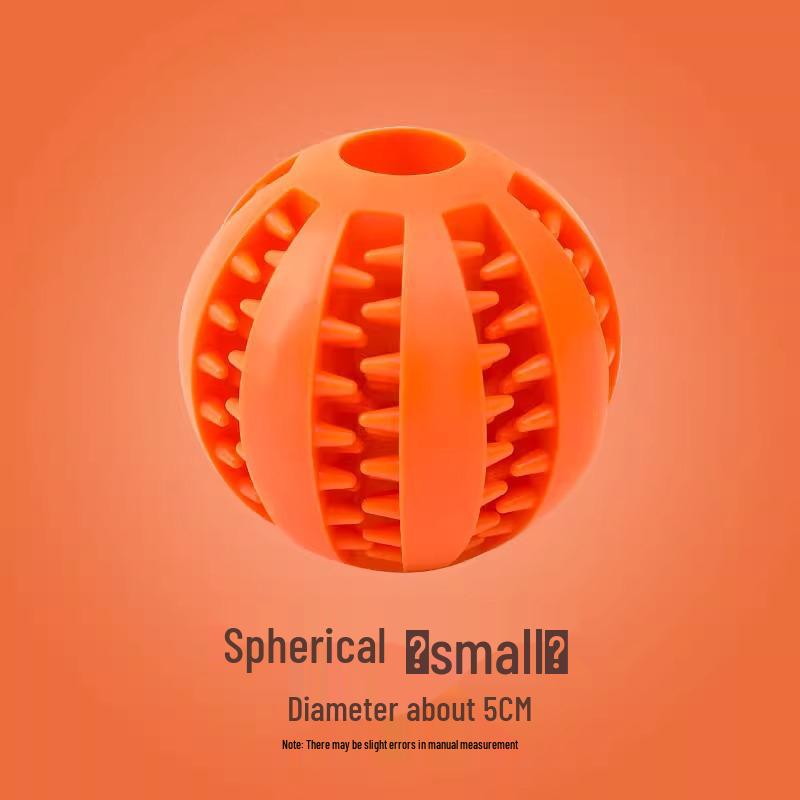 Langeweile-Abbau Gummi Hundespielzeug - Bissfest, Zahnreinigungs-Molarkugel für kleine bis große Welpen mit Ton