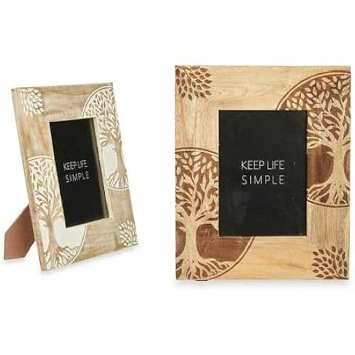 Cadres Photo - GIFT DECOR - Lot De 6 - Bois De Manguier - Multicolore - 22,3 X 28 Cm