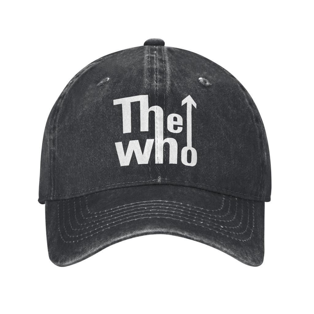 The Who Band Sun Baseball Cap  Vintage Men Adult Washed Trucker Hat Hot Sale Print Tennis Skate Baseball Caps Birthday Present