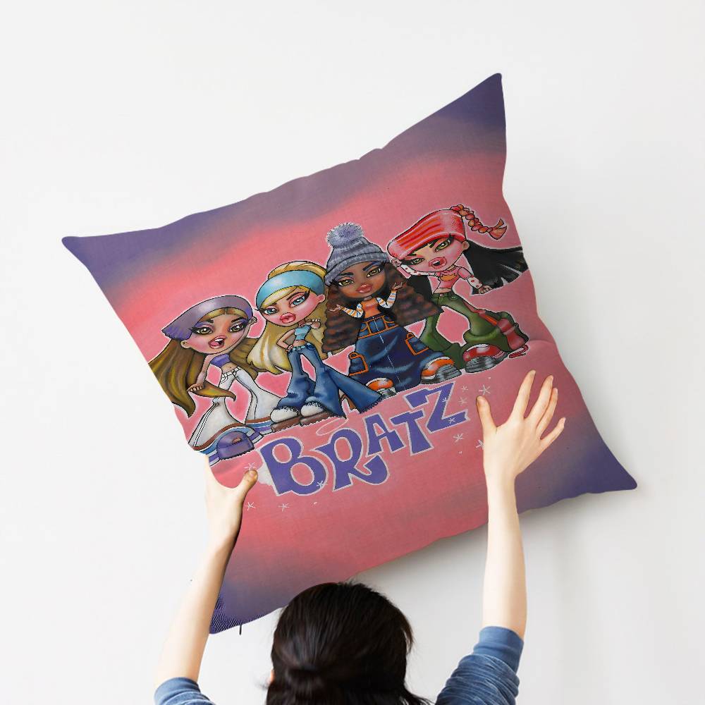B-Bratzz Fashion M-Mask G-Girl Personalized Pillow Cover Kids Bedroom Wild Party Decor Pillowcase Kid Birthday Shower Gift