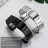 19mm 21mm Silber schwarz Metallarmband Länger Herren-Uhrenarmband Für Swatch YCS YVS YGS matt Edelstahl Faltschließe Uhrenarmband