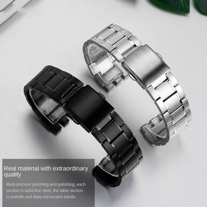 19mm 21mm Silber schwarz Metallarmband Länger Herren-Uhrenarmband Für Swatch YCS YVS YGS matt Edelstahl Faltschließe Uhrenarmband