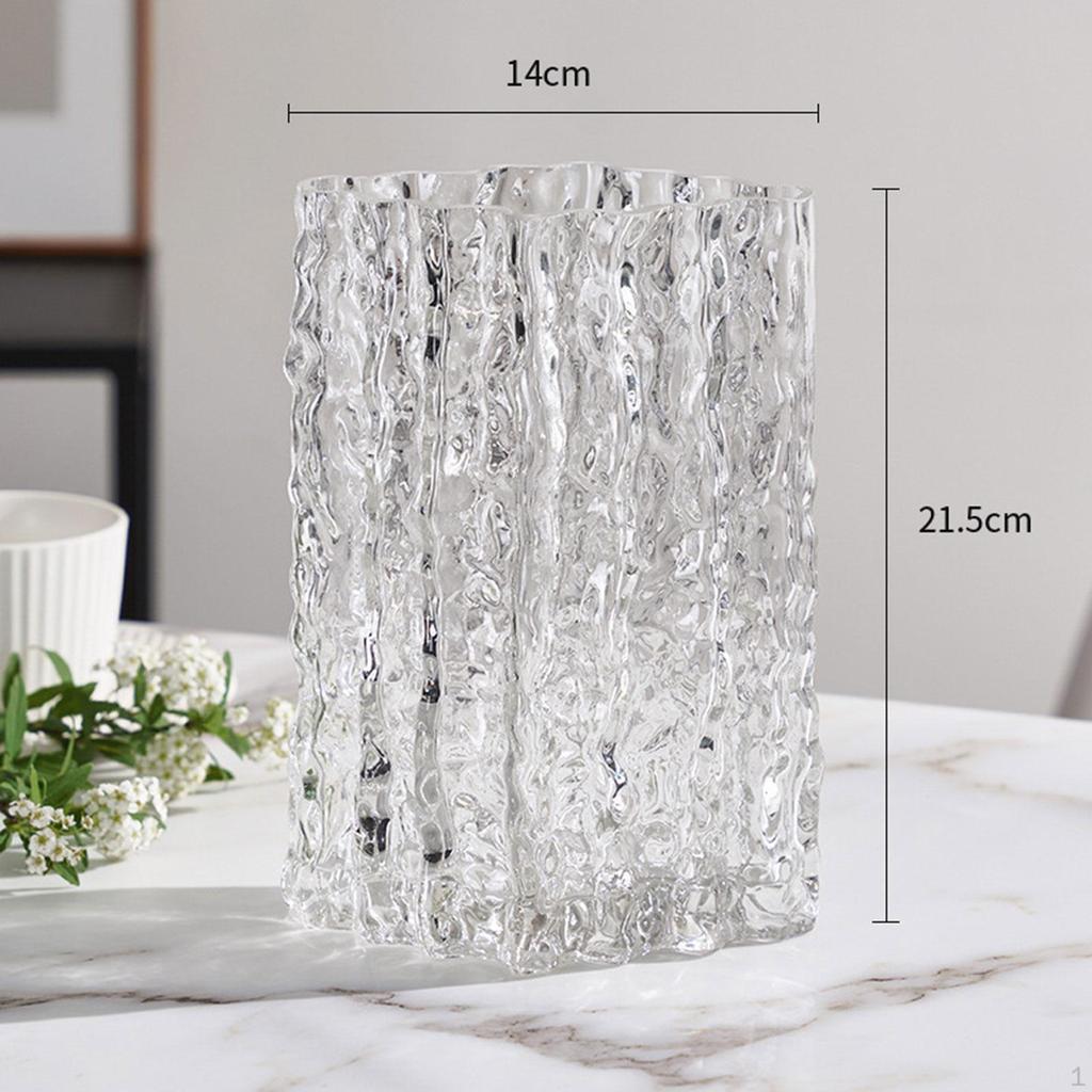 Clear Glass Vase for Floral Display On Desktop Office