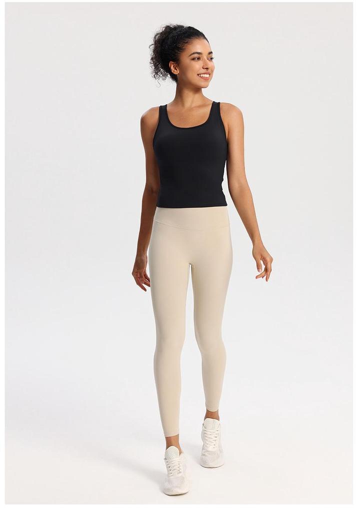 Women's Breathable Push-Up Shaping Sports Vest with Integrated Cups - Elastic Yoga Fitness Top