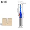 1/4"Shank 8mm Shank  Taper 1PC Tungsten Steel Drill Bit Nano Blue Coated Cutter Carbide Router Bit CNC End Milling Bit