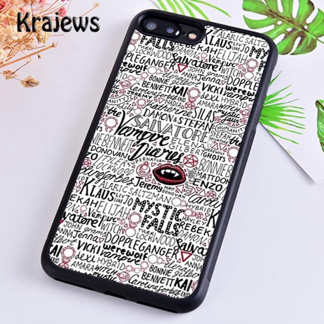 Krajews The Vampire Diaries Phone Case Cover For iPhone 17 Air 16 15 14 Plus 12 13 Pro Max Coque Shell Fundas