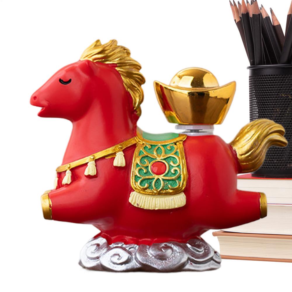 Chinese Horse Figurine Resin Spring Festival Holiday Souvenir Chinese New Year 2026 Horse Figurine For Home Office Bedroom