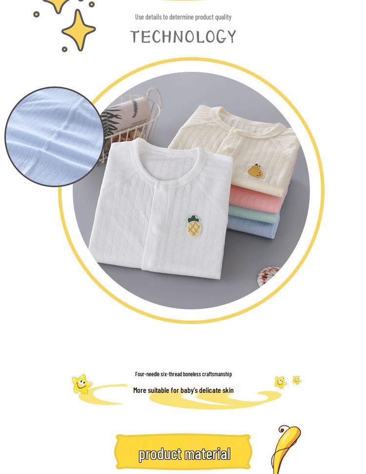 Pure Cotton Baby Romper - Soft, Skin-Friendly, Long Sleeve Pajamas for Newborns