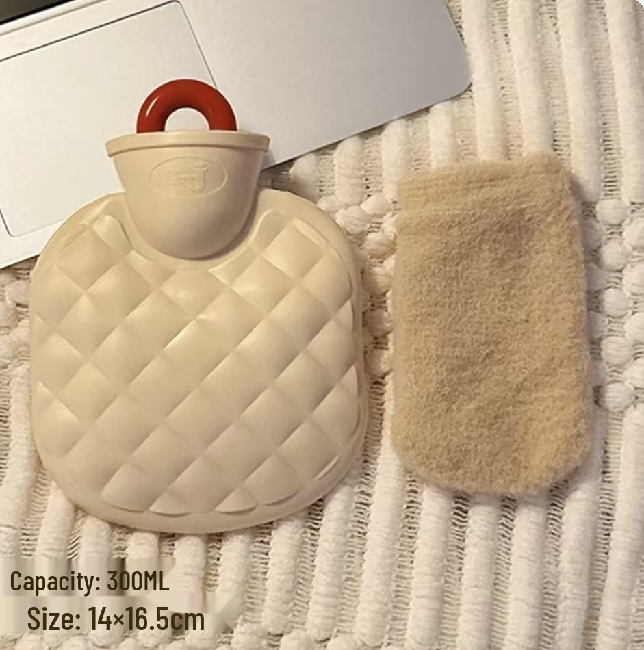 

Plush Explosion-Proof Water Injection Hot Water Bottle for Girls - Large/Small Hand Warmer and Abdomen Relief