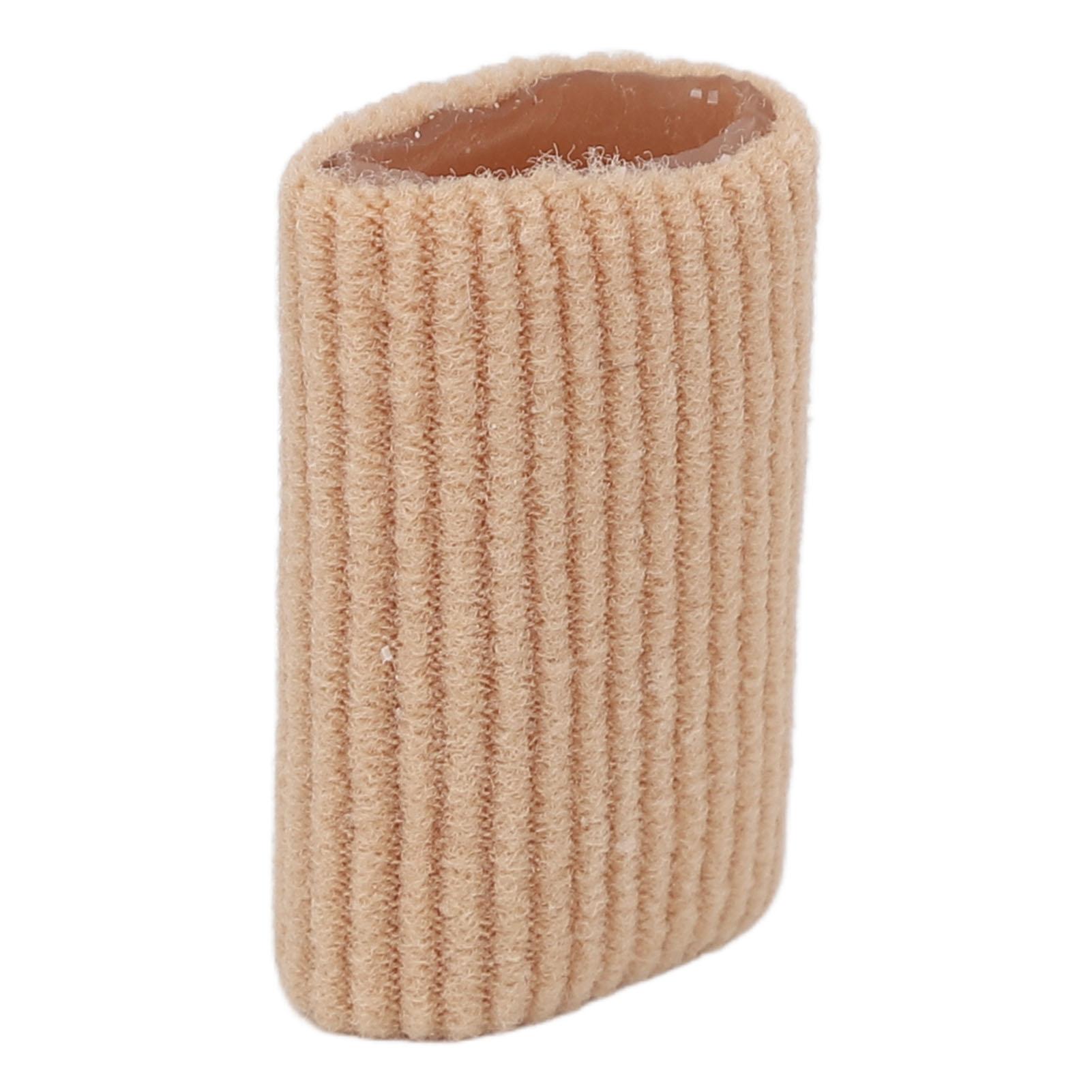 

10pcs Toe Cushion Tube Soft Silicone Finger Toe Sleeves Corn Pad Protector for Blisters Calluses M 1.2 X 0.8in