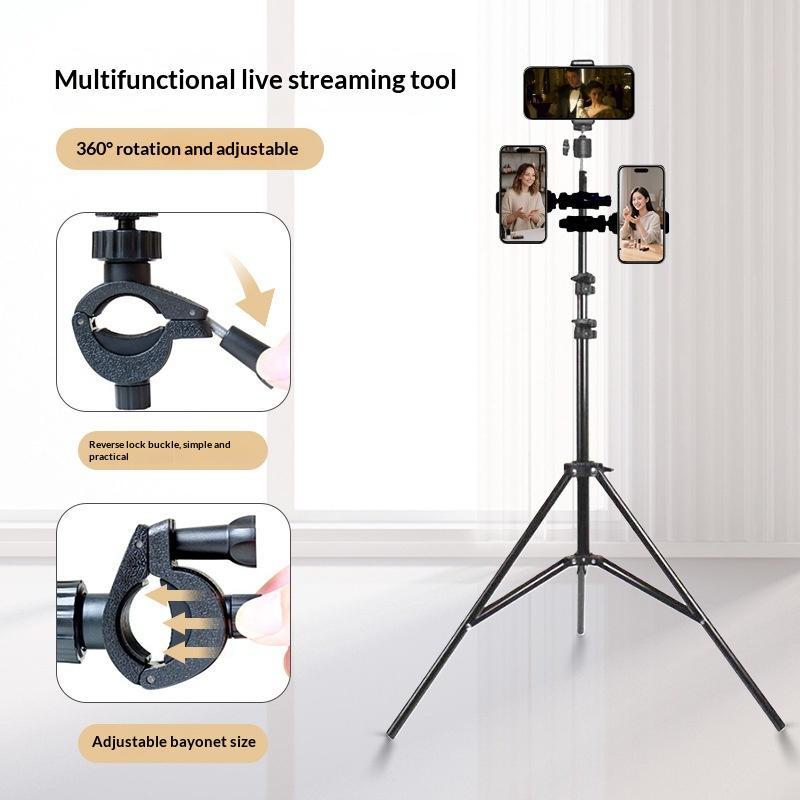 Durable 1Pcs Mic Microphones Music Stand, With Handy Adjustable Phone Holder Attachment