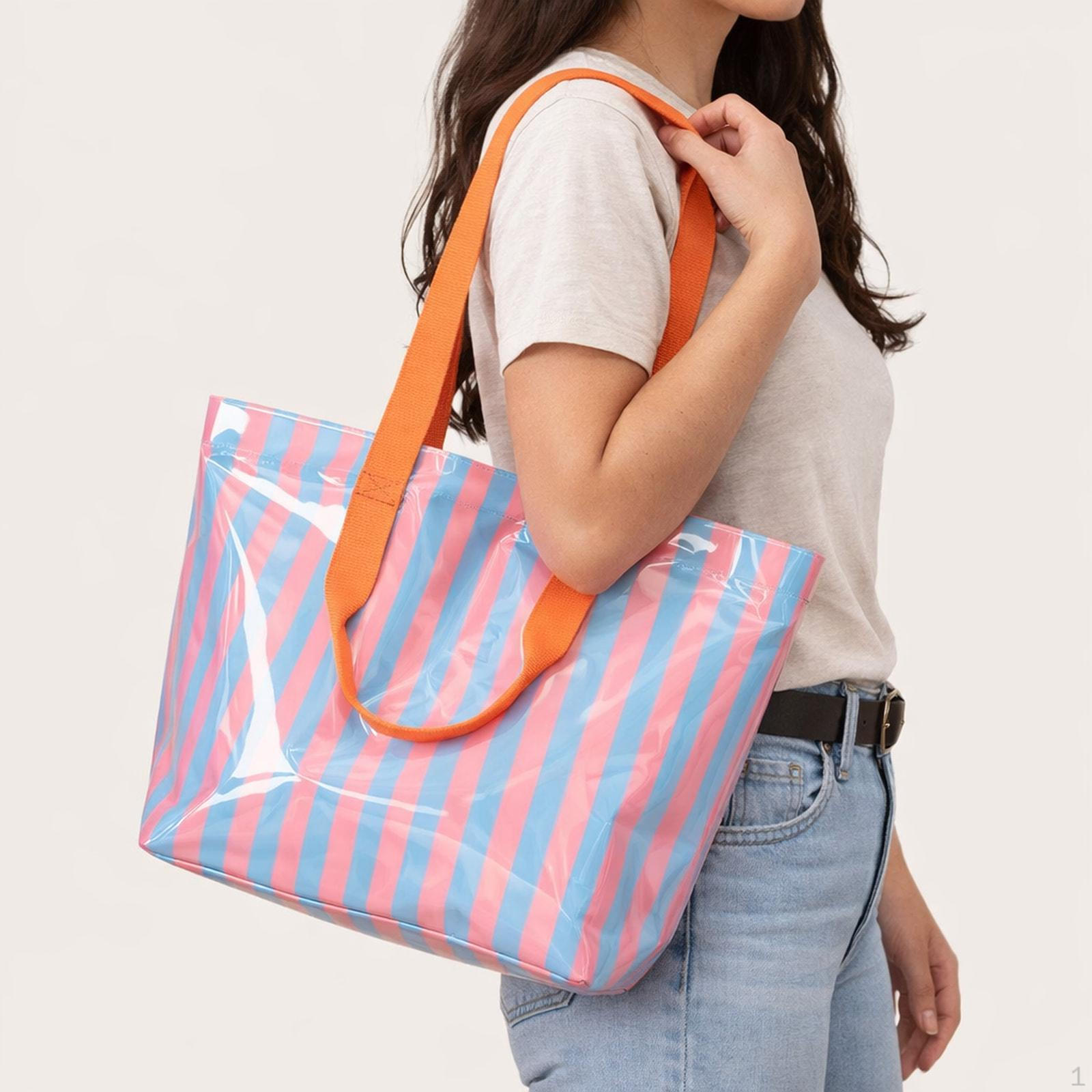 

, Casual Weekend Bag for Holidays, Gym, Shopping, Picnics, Errands Blue Pink