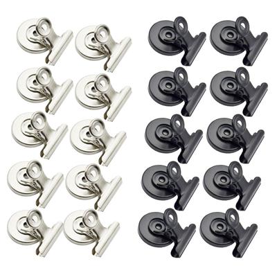 10 Pièces Clips Magnétiques Aimants Puissants pour Réfrigérateur Pinces Magnétiques pour Papier pour Réfrigérateur École Bureau Tableau Blanc Tableau d'Affichage