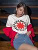 Red Hot Chilli Peppers Retro Musik Band KonDamen Baumwolle Shirt  Oversize