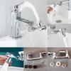 Copper Mechanical Arm Faucet Extender 1080 Rotating Face Basin Foamer Multi-function Splash-proof Water Nozzle