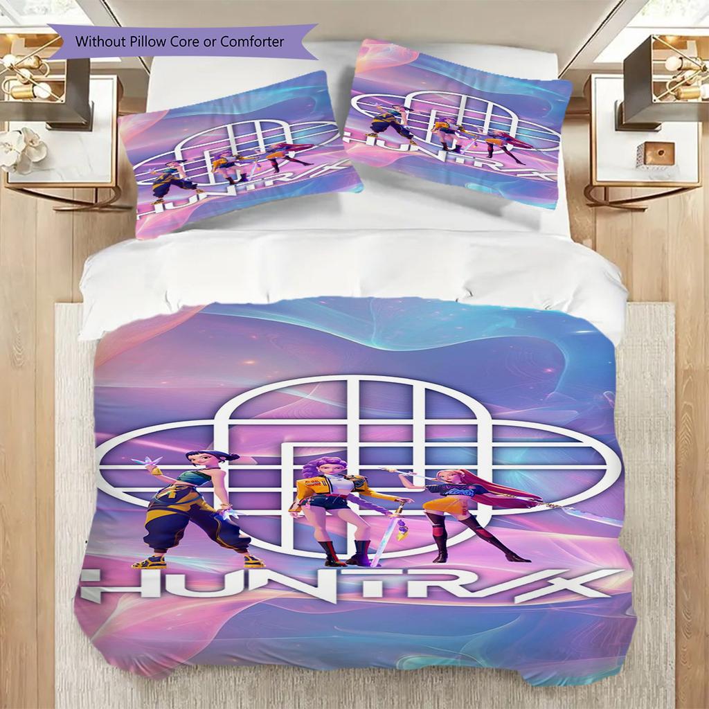 Vibrant Fantasy Dance Performance Bedding (1 * duvet cover + 2 * pillowcase, without core) 2D Flat Duvet cover and pillowcase Soft and comfortable