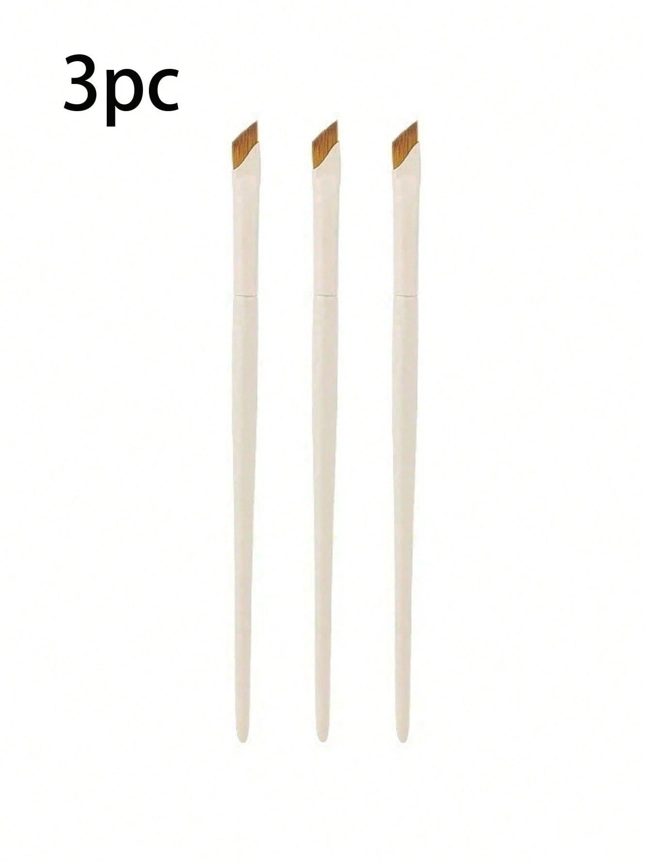 

3 Pcs Basic Makeup Brush Set, for Foundation, Blush, Eyes. 17x10cm, Synthetic Bristles, Soft United States